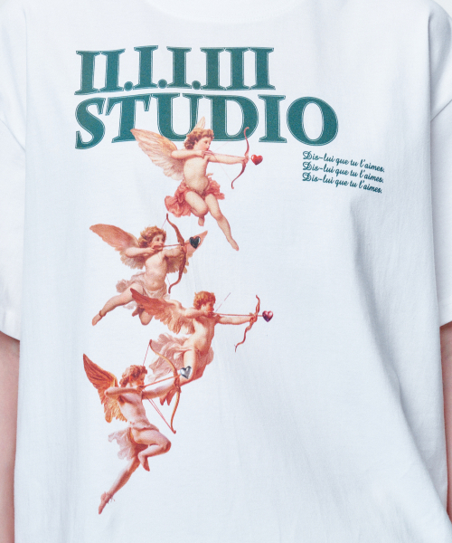 2113 STUDIO(イイルイルサムスタジオ)の「ルーズフィットTシャツ4天使(Tシャツ/カットソー・レディース・その他・FREE)」の4枚目の写真
