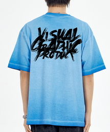 BY.L（バイエル）の「Paint Graffiti Logo Pigment Short Sleeve Blue（Tシャツ/カットソー・メンズ）」
