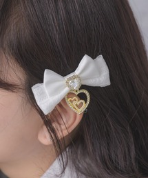 ROJITA | ジュエルハートリボンクリップセット(バレッタ/ヘアクリップ)