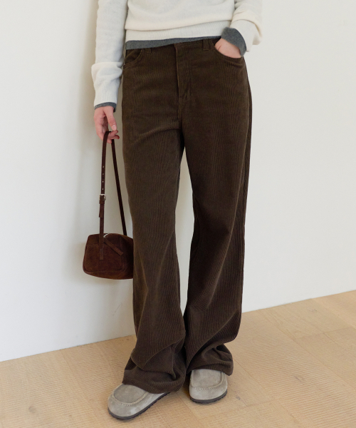 Relaxed Corduroy Pants - Umber Brown