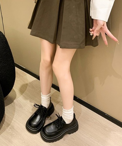 Miniministore(ミニミニストア)の「厚底ローファー トラックソール シューズ(ローファー・レディース・ブラウン/ブラック・23.0cm/22.5cm/24.5cm/24.0cm/23.5cm)」の12枚目の写真