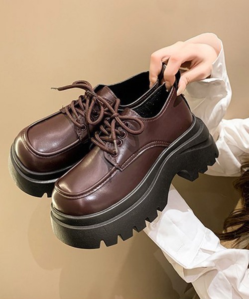 Miniministore(ミニミニストア)の「厚底ローファー トラックソール シューズ(ローファー・レディース・ブラウン/ブラック・23.0cm/22.5cm/24.5cm/24.0cm/23.5cm)」の7枚目の写真