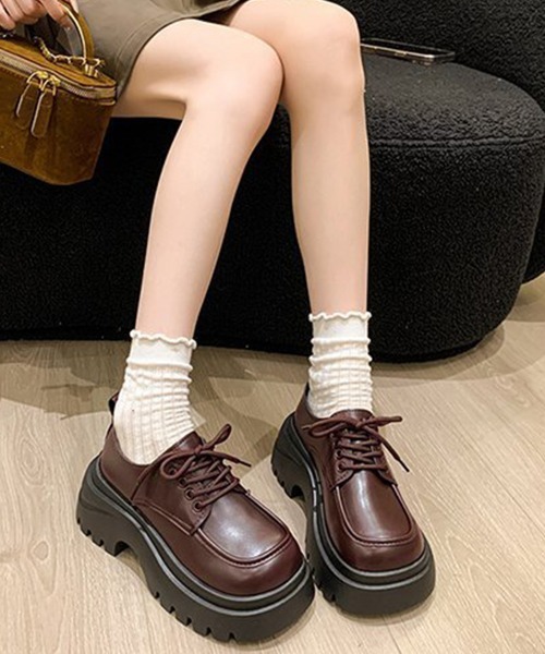 Miniministore(ミニミニストア)の「厚底ローファー トラックソール シューズ(ローファー・レディース・ブラウン/ブラック・23.0cm/22.5cm/24.5cm/24.0cm/23.5cm)」の9枚目の写真