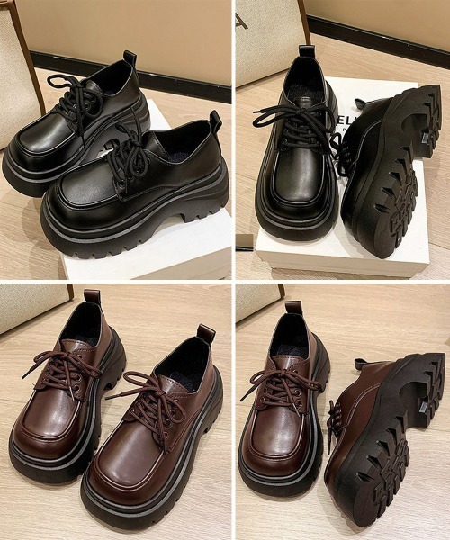 Miniministore(ミニミニストア)の「厚底ローファー トラックソール シューズ(ローファー・レディース・ブラウン/ブラック・23.0cm/22.5cm/24.5cm/24.0cm/23.5cm)」の3枚目の写真