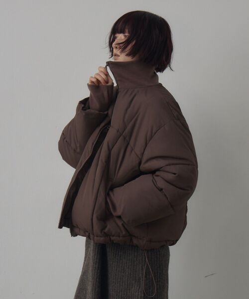 切り替え パデットブルゾン　中綿　ダウン定価38500円 GU公式 | ヒートパデッドブルゾン