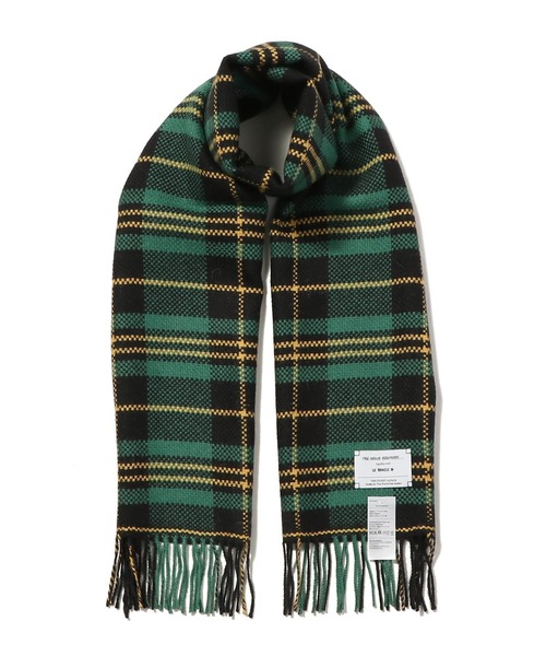 THE INOUE BROTHERS（ザイノウエブラザーズ）の「THE INOUE BROTHERS / Market Check Scarf（マフラー・メンズ・クリアレッド/ブラックミックス・FREE）」の2枚目の写真