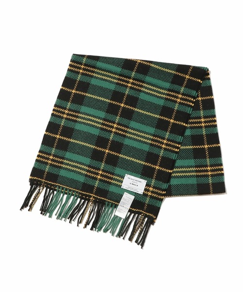 THE INOUE BROTHERS（ザイノウエブラザーズ）の「THE INOUE BROTHERS / Market Check Scarf（マフラー・メンズ・クリアレッド/ブラックミックス・FREE）」の3枚目の写真