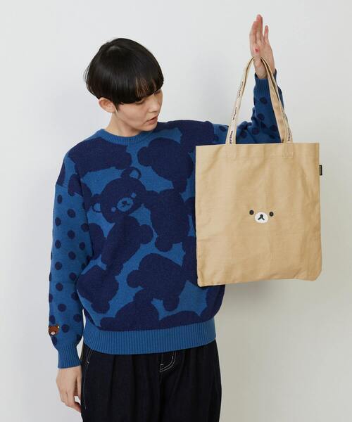 FRAPBOIS（フラボア）の「Rilakkuma ロゴトート（トートバッグ・レディース・ベージュ/イエロー・FREE）」の3枚目の写真