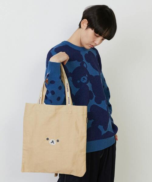 FRAPBOIS（フラボア）の「Rilakkuma ロゴトート（トートバッグ・レディース・ベージュ/イエロー・FREE）」の4枚目の写真