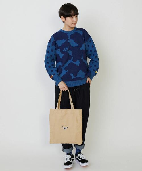 FRAPBOIS（フラボア）の「Rilakkuma ロゴトート（トートバッグ・レディース・ベージュ/イエロー・FREE）」の5枚目の写真