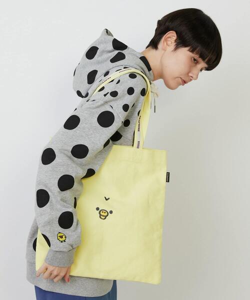 FRAPBOIS（フラボア）の「Rilakkuma ロゴトート（トートバッグ・レディース・ベージュ/イエロー・FREE）」の6枚目の写真