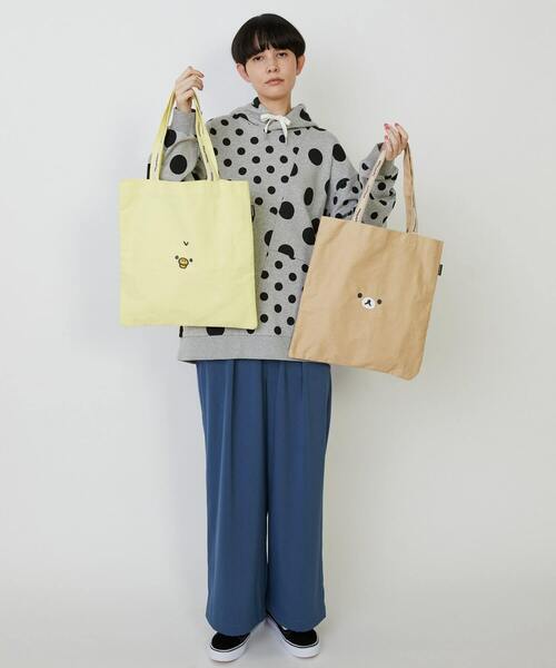 FRAPBOIS（フラボア）の「Rilakkuma ロゴトート（トートバッグ・レディース・ベージュ/イエロー・FREE）」の10枚目の写真
