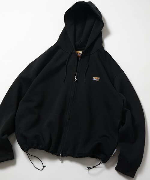 FREAK'S STORE（フリークスストア）の「ビッグシルエット スピンドル ダンボール ワンポイントロゴ スウェット ジップアップ パーカー（パーカー・メンズ・ワインレッド/ブラウン/ブラック/チャコールグレー/ライトグレー/オリーブ/ベージュ・MEDIUM/SMALL/LARGE）」の14枚目の写真