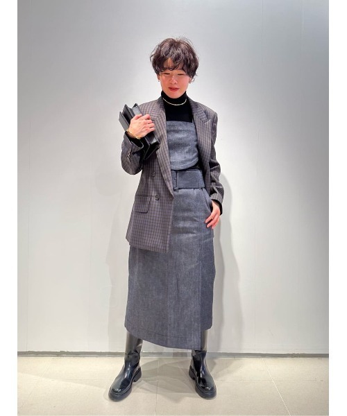 COLUMN(コラム)の「COLUMN / ウエストベルトデニムスカート<PERMANENT>(スカート・レディース・ホワイト/ネイビー・38/36)」の16枚目の写真