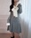 fupel�i�t�؃��j�́usatin ribbon tie docking knit onepiece / �T�e�����{���^�C�h�b�L���O�j�b�g�����s�[�X�i�����s�[�X�j�v�b�O���[