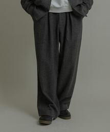SENSE OF PLACE by URBAN RESEARCH | スライバーライクヘリンボーンワイドパンツ(スラックス)