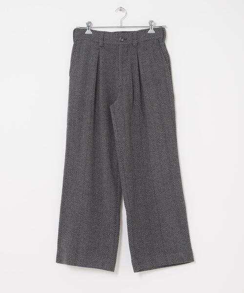 SENSE OF PLACE by URBAN RESEARCH（センスオブプレイスバイアーバンリサーチ）の「スライバーライクヘリンボーンワイドパンツ（スラックス・メンズ・チャコールグレー/ブラウン・MEDIUM/LARGE）」の16枚目の写真