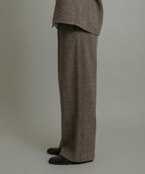 SENSE OF PLACE by URBAN RESEARCH（センスオブプレイスバイアーバンリサーチ）の「スライバーライクヘリンボーンワイドパンツ（スラックス・メンズ・チャコールグレー/ブラウン・MEDIUM/LARGE）」の7枚目の写真