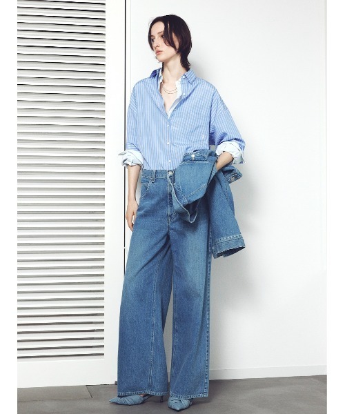 FRAY I.D（フレイアイディー）の「【Lee× FRAY I.D】ワイドパンツ（デニムパンツ・レディース・ブルー/インディゴブルー・0/1）」の2枚目の写真