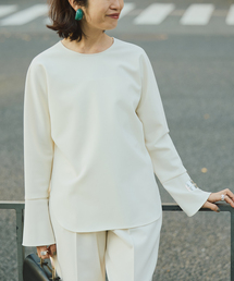 VERMEIL par iena | 《追加》ダブルクロスストレッチ T-ブラウス(シャツ/ブラウス)
