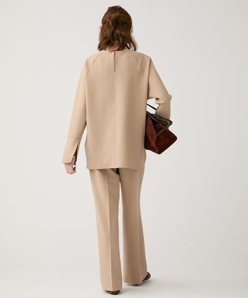 VERMEIL par iena（ヴェルメイユパーイエナ）の「《追加》ダブルクロスストレッチ T-ブラウス（シャツ/ブラウス・レディース・ブラック/ホワイト・FREE）」の22枚目の写真