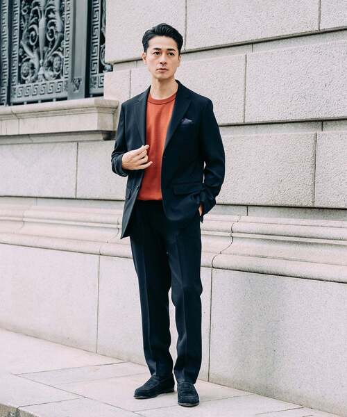 EDIFICE(エディフィス)の「ラフ ツイル2ボタン ジャケット【セットアップ着用可】(テーラードジャケット・メンズ・ブラック/ブラウン/ベージュ・X-LARGE/LARGE/MEDIUM/SMALL)」の4枚目の写真