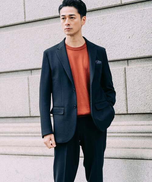 EDIFICE(エディフィス)の「ラフ ツイル2ボタン ジャケット【セットアップ着用可】(テーラードジャケット・メンズ・ブラック/ブラウン/ベージュ・X-LARGE/LARGE/MEDIUM/SMALL)」の6枚目の写真