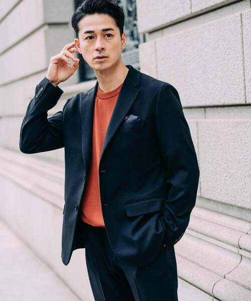 EDIFICE(エディフィス)の「ラフ ツイル2ボタン ジャケット【セットアップ着用可】(テーラードジャケット・メンズ・ブラック/ブラウン/ベージュ・X-LARGE/LARGE/MEDIUM/SMALL)」の7枚目の写真