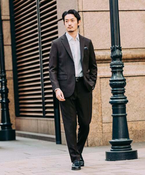 EDIFICE(エディフィス)の「ラフ ツイル2ボタン ジャケット【セットアップ着用可】(テーラードジャケット・メンズ・ブラック/ブラウン/ベージュ・X-LARGE/LARGE/MEDIUM/SMALL)」の11枚目の写真