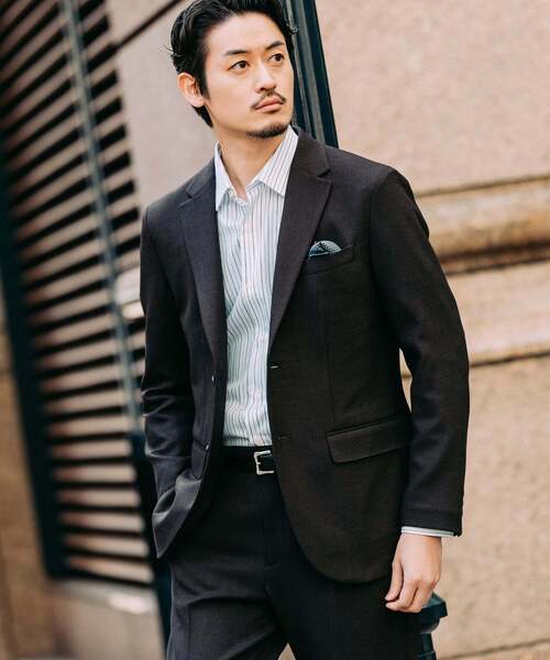 EDIFICE(エディフィス)の「ラフ ツイル2ボタン ジャケット【セットアップ着用可】(テーラードジャケット・メンズ・ブラック/ブラウン/ベージュ・X-LARGE/LARGE/MEDIUM/SMALL)」の15枚目の写真