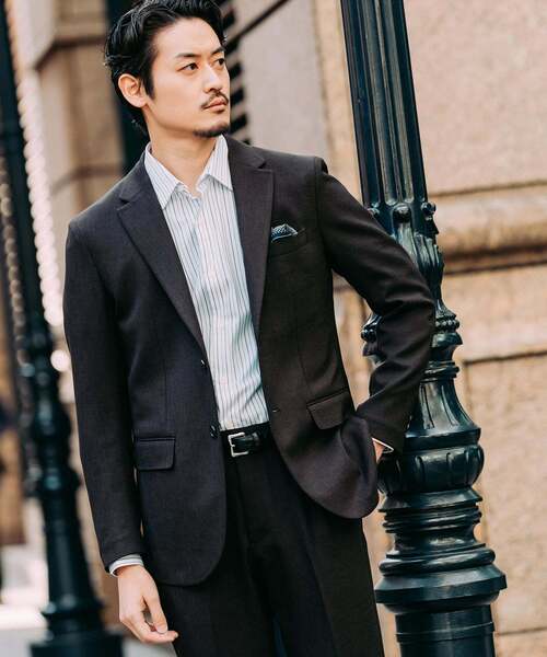 EDIFICE(エディフィス)の「ラフ ツイル2ボタン ジャケット【セットアップ着用可】(テーラードジャケット・メンズ・ブラック/ブラウン/ベージュ・X-LARGE/LARGE/MEDIUM/SMALL)」の16枚目の写真