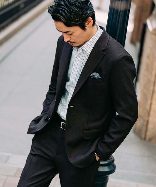 EDIFICE(エディフィス)の「ラフ ツイル2ボタン ジャケット【セットアップ着用可】(テーラードジャケット・メンズ・ブラック/ブラウン/ベージュ・X-LARGE/LARGE/MEDIUM/SMALL)」の17枚目の写真