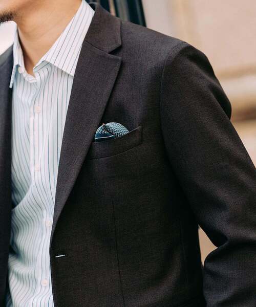 EDIFICE(エディフィス)の「ラフ ツイル2ボタン ジャケット【セットアップ着用可】(テーラードジャケット・メンズ・ブラック/ブラウン/ベージュ・X-LARGE/LARGE/MEDIUM/SMALL)」の18枚目の写真