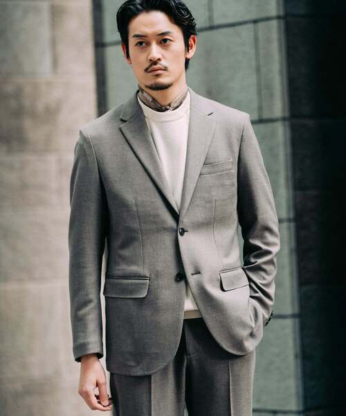 EDIFICE(エディフィス)の「ラフ ツイル2ボタン ジャケット【セットアップ着用可】(テーラードジャケット・メンズ・ブラック/ブラウン/ベージュ・X-LARGE/LARGE/MEDIUM/SMALL)」の21枚目の写真