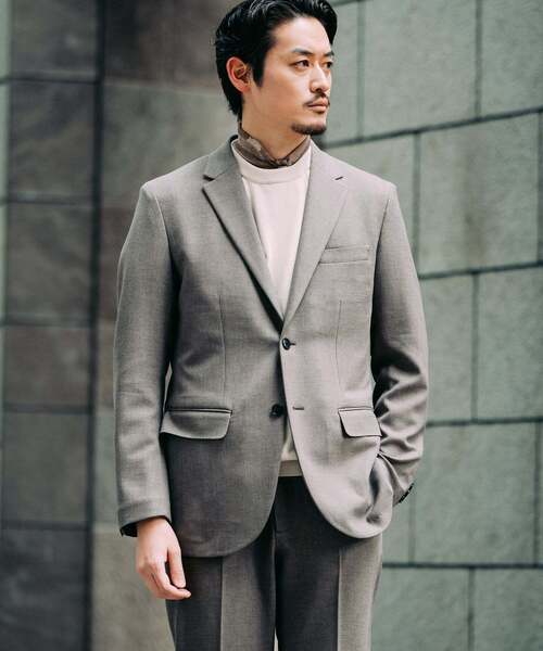 EDIFICE(エディフィス)の「ラフ ツイル2ボタン ジャケット【セットアップ着用可】(テーラードジャケット・メンズ・ブラック/ブラウン/ベージュ・X-LARGE/LARGE/MEDIUM/SMALL)」の22枚目の写真