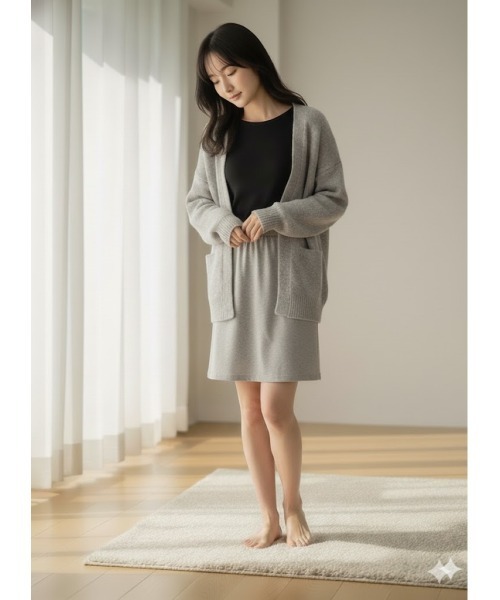 Day and Grade（デイアンドグレイド）の「保温サーマルウェアプルオーバー：TERAX HOT 長袖ベースレイヤー　インナー　アンダーウェア　ロンT（Tシャツ/カットソー・レディース・グレー/ブラック・MEDIUM/LARGE）」の3枚目の写真