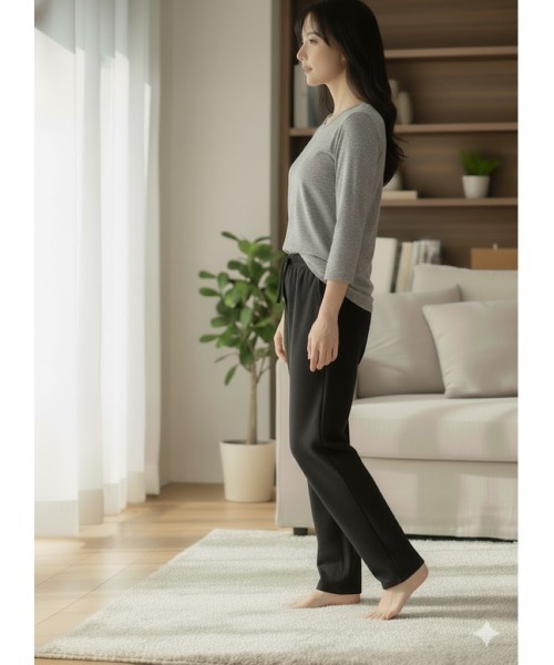 Day and Grade（デイアンドグレイド）の「保温サーマルウェアプルオーバー：TERAX HOT 長袖ベースレイヤー　インナー　アンダーウェア　ロンT（Tシャツ/カットソー・レディース・グレー/ブラック・MEDIUM/LARGE）」の7枚目の写真