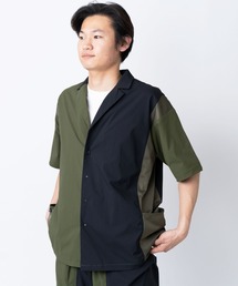 【涼】マイクロリップメッシュ切り替えシャツ