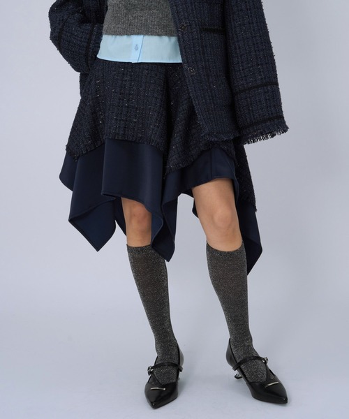 HARE(ハレ)の「ラメツイードイレヘムミニスカート(HARE)(スカート・レディース・ブラック/ネイビー・FREE)」の15枚目の写真