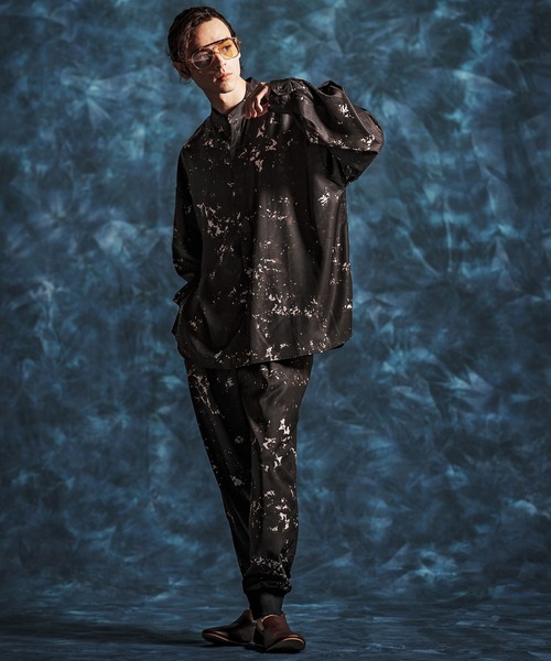 Jih Nunc（ジーヌンク）の「mp14517- パターン総柄タックリブパンツ(JIH-R1153)（その他パンツ・メンズ・ネイビー/ブラウン/ブラック・L/M/S）」の7枚目の写真