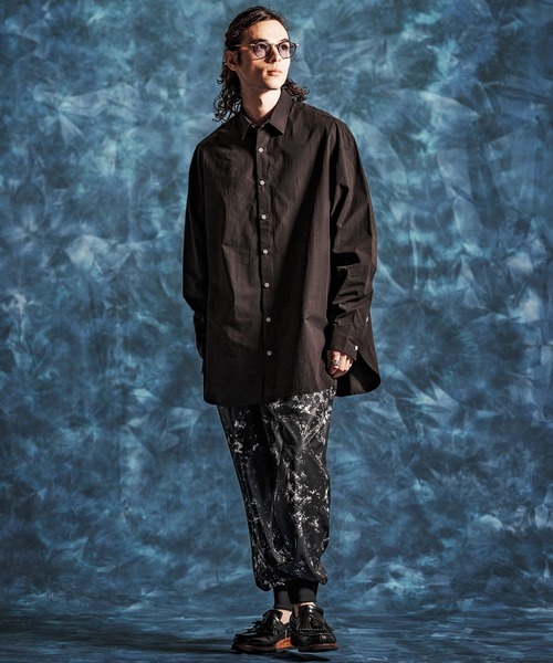 Jih Nunc（ジーヌンク）の「mp14517- パターン総柄タックリブパンツ(JIH-R1153)（その他パンツ・メンズ・ネイビー/ブラウン/ブラック・L/M/S）」の17枚目の写真