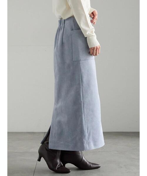 Te chichi（テチチ）の「ボンディングスエードタイトスカート（スカート・レディース・チャコールグレー/ブルー・F）」の15枚目の写真