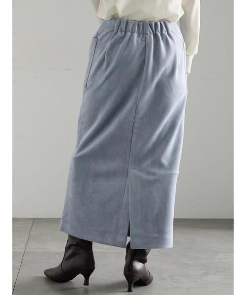 Te chichi（テチチ）の「ボンディングスエードタイトスカート（スカート・レディース・チャコールグレー/ブルー・F）」の16枚目の写真