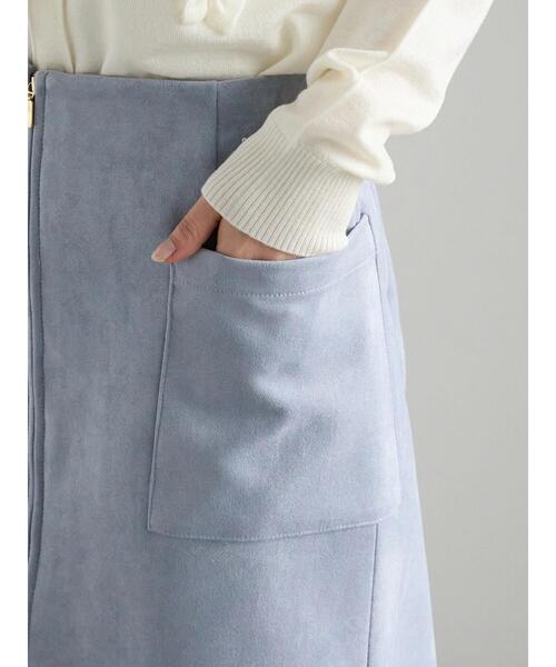 Te chichi（テチチ）の「ボンディングスエードタイトスカート（スカート・レディース・チャコールグレー/ブルー・F）」の17枚目の写真