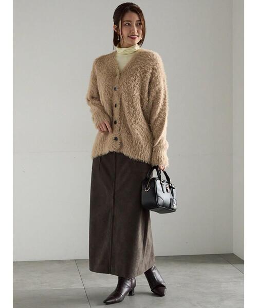 Te chichi（テチチ）の「ボンディングスエードタイトスカート（スカート・レディース・チャコールグレー/ブルー・F）」の8枚目の写真