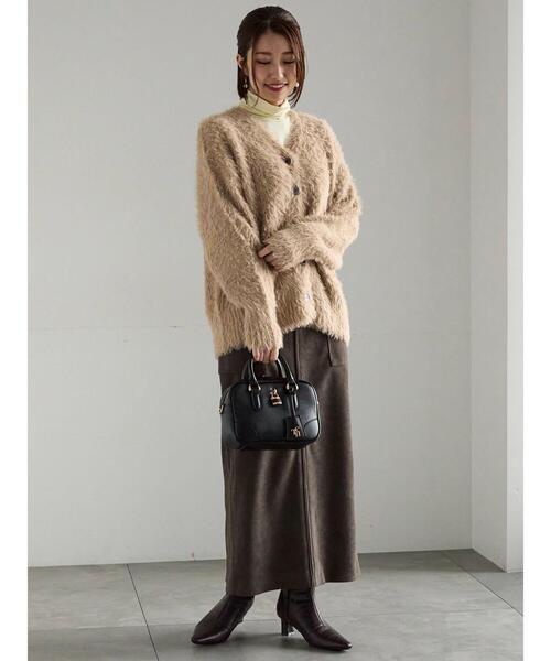 Te chichi（テチチ）の「ボンディングスエードタイトスカート（スカート・レディース・チャコールグレー/ブルー・F）」の9枚目の写真