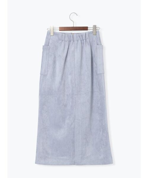 Te chichi（テチチ）の「ボンディングスエードタイトスカート（スカート・レディース・チャコールグレー/ブルー・F）」の13枚目の写真