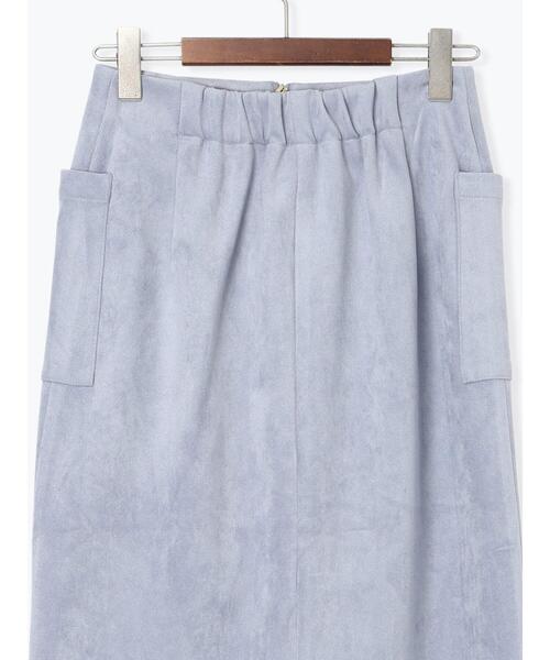 Te chichi（テチチ）の「ボンディングスエードタイトスカート（スカート・レディース・チャコールグレー/ブルー・F）」の6枚目の写真