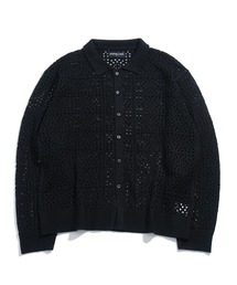 Starting Over（スターティングオーバー）の「crochet style polo cardigan/クロシェ編み 風 ポロ カーディガン 短丈 ポロカーデ（カーディガン/ボレロ）」