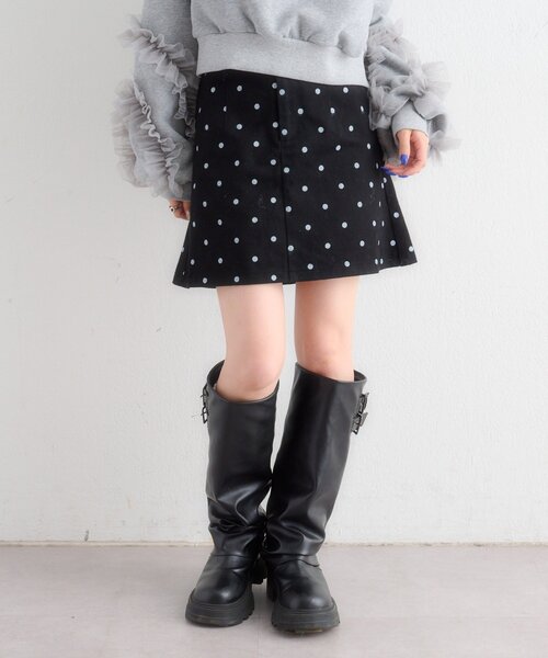 w closet（ダブルクローゼット）の「ドットミニスカパン（スカート・レディース・オフホワイト/ブラック・MEDIUM/SMALL）」の14枚目の写真